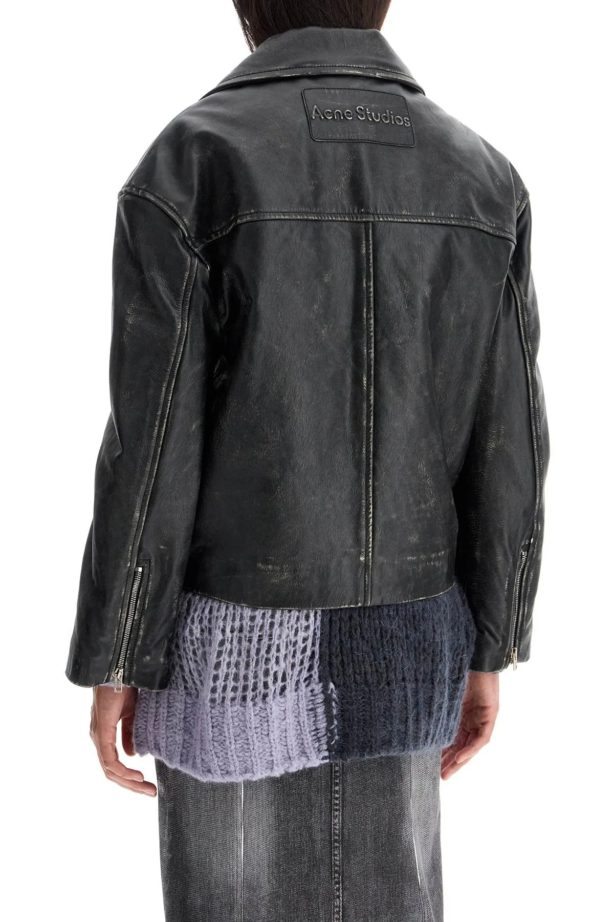 Acne Studios Padded Sand-Colored Leather Jacket