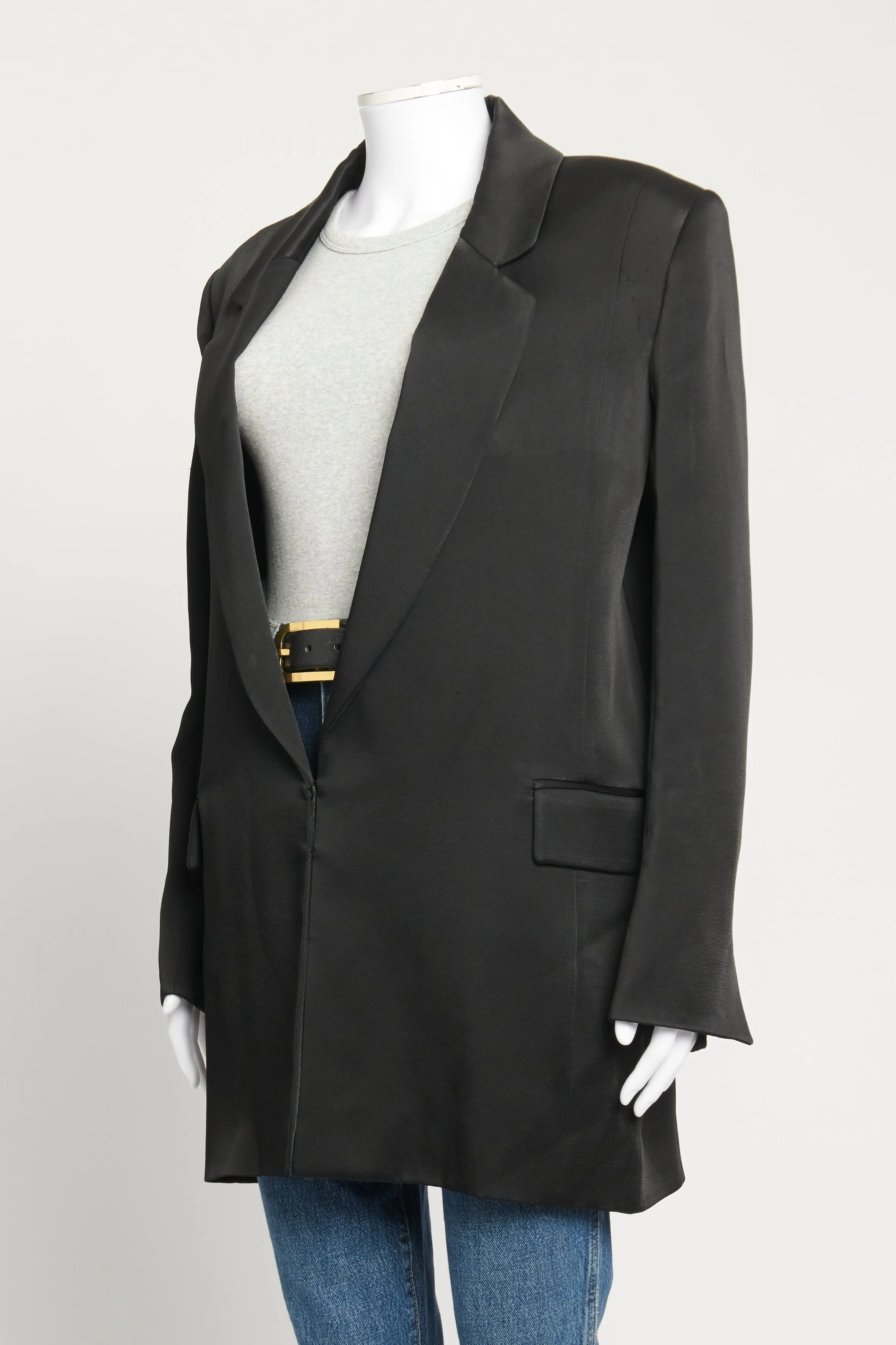 Black Acetate Oversized Preowned Blazer