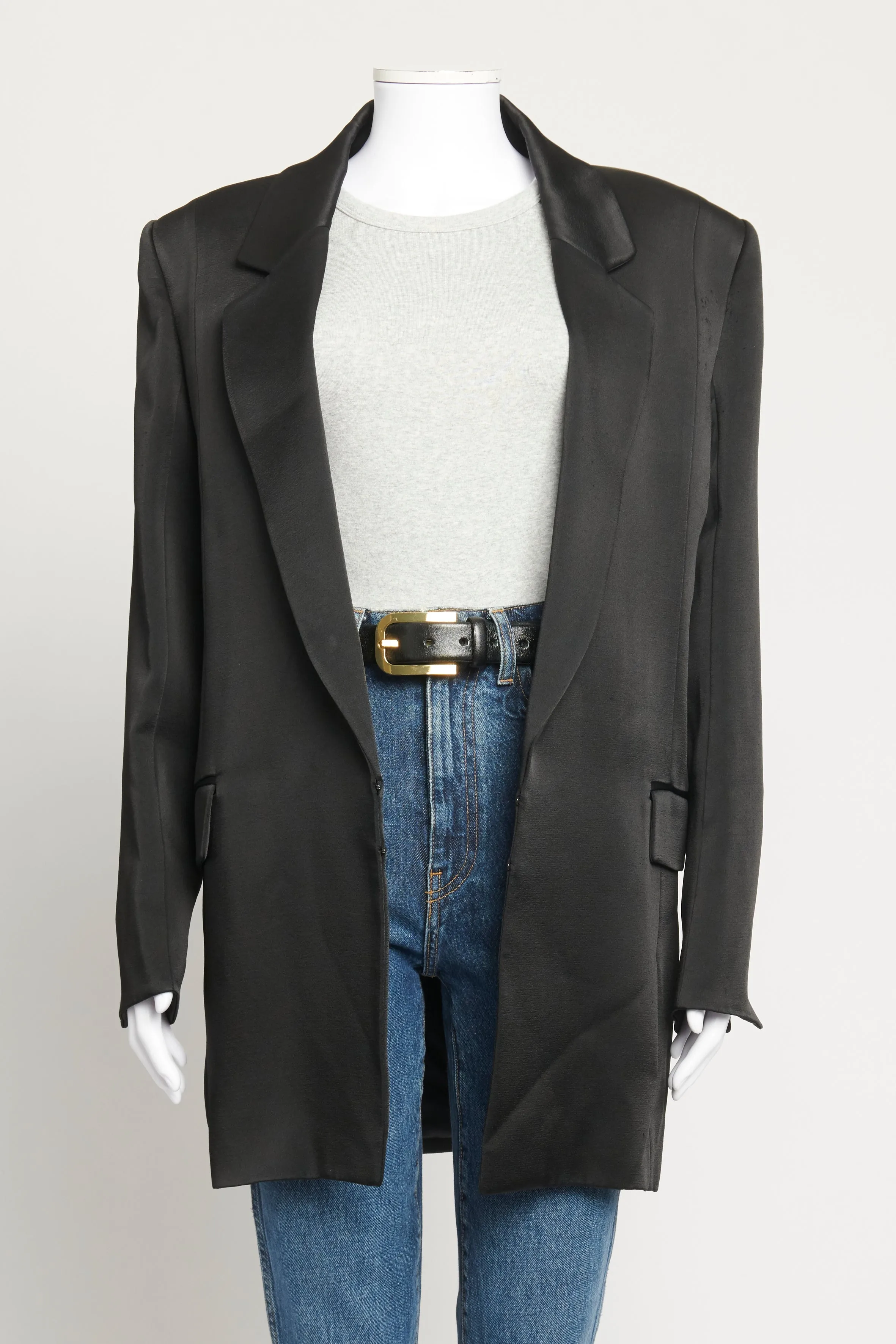 Black Acetate Oversized Preowned Blazer