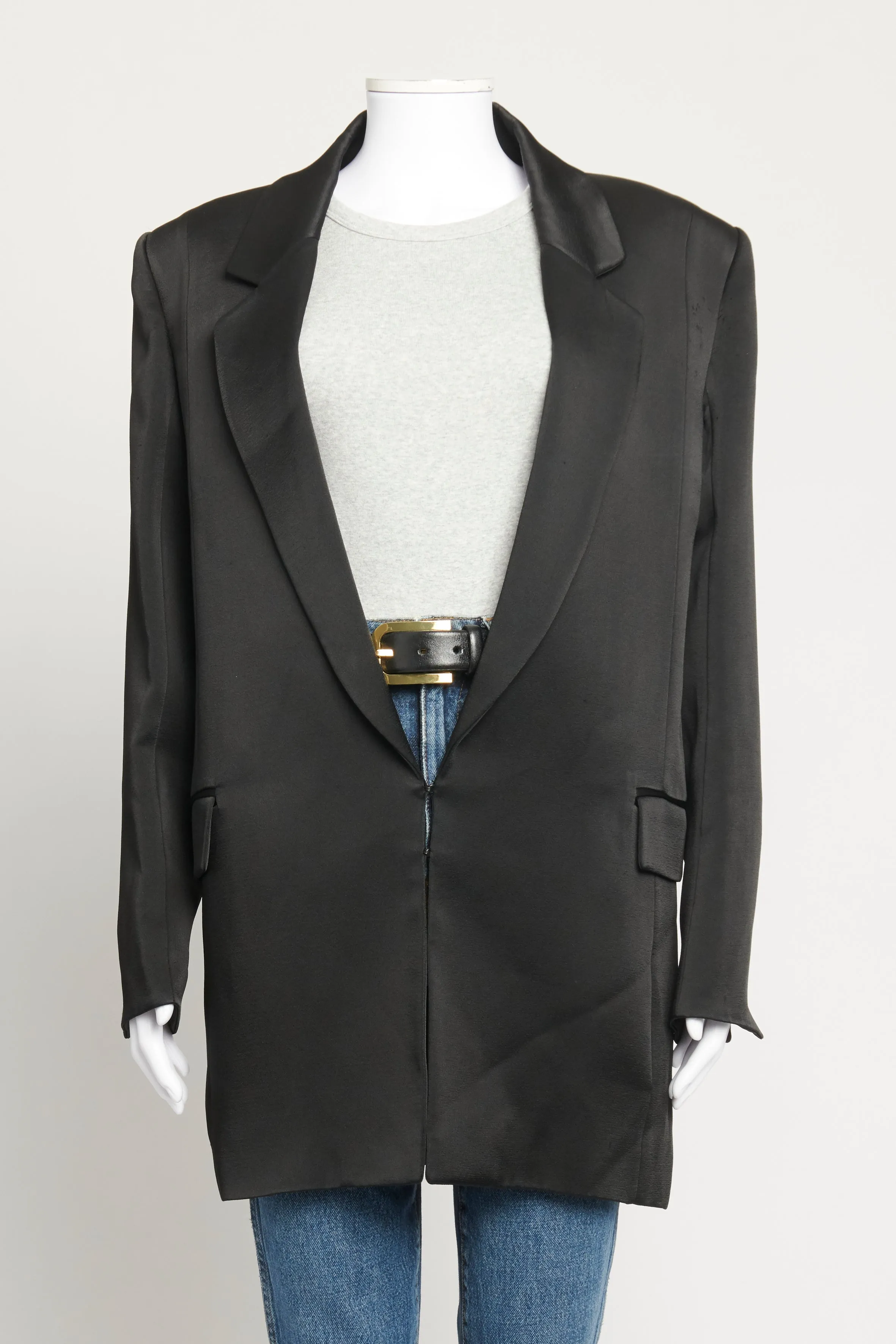 Black Acetate Oversized Preowned Blazer