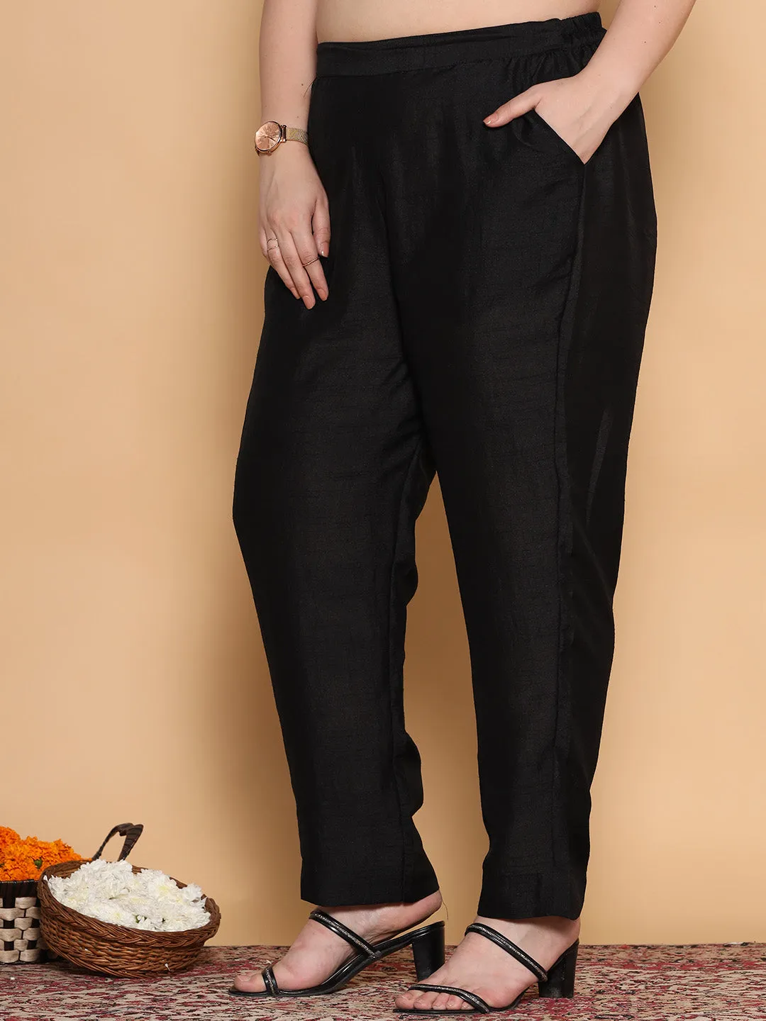 Black Silk Pants