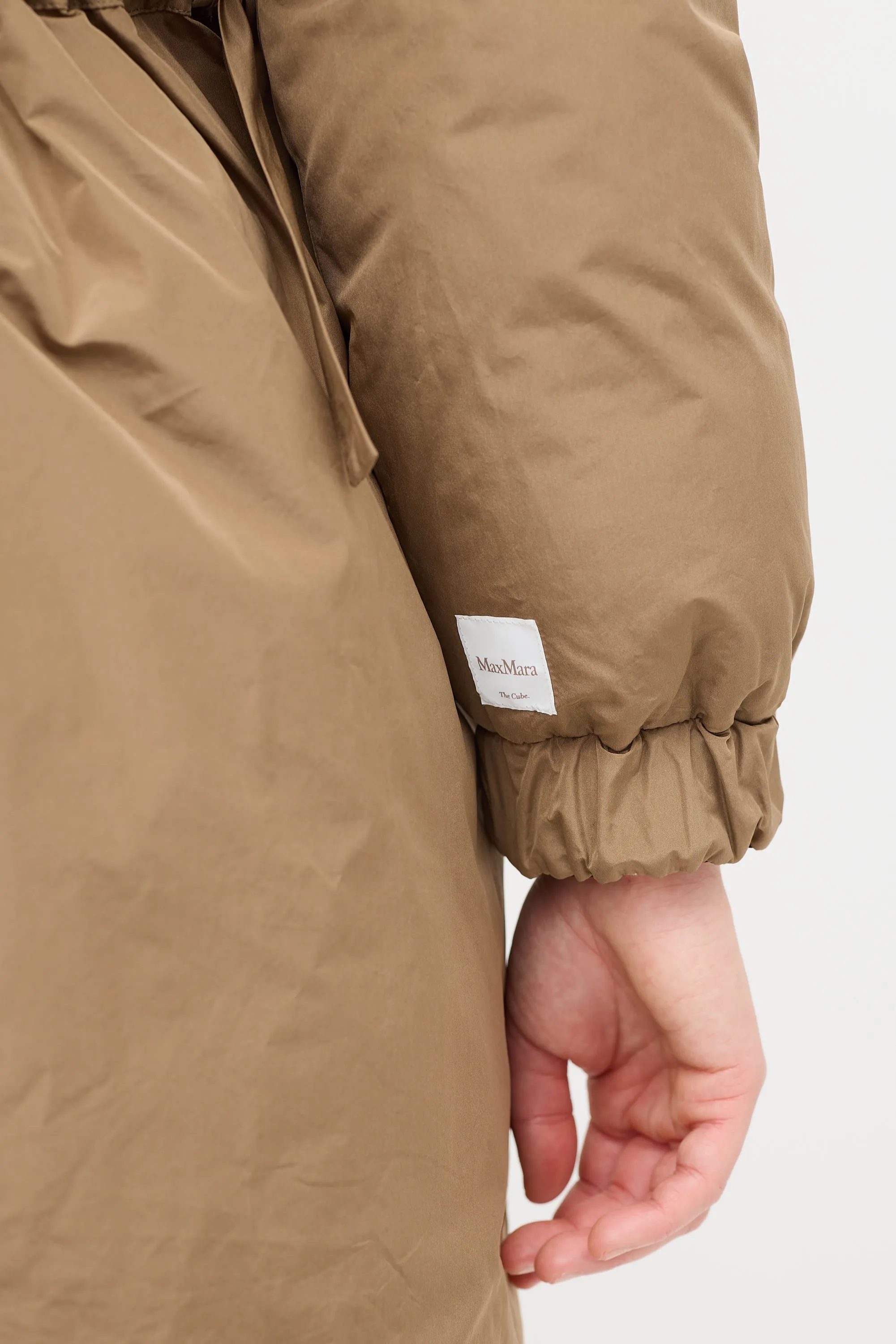 Brown & Black The Cube Reversible Hooded Long Padded Coat