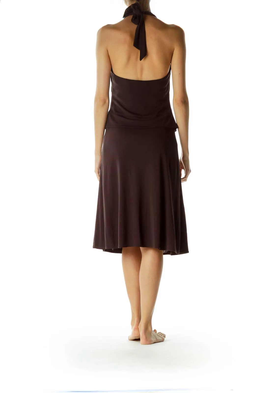 Brown Halter Dress