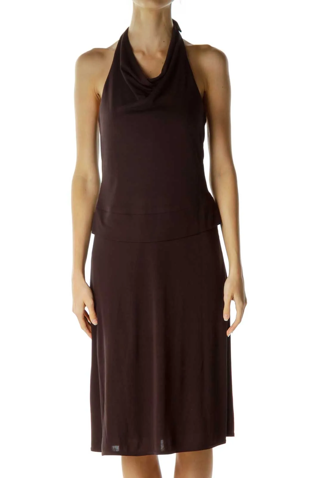 Brown Halter Dress