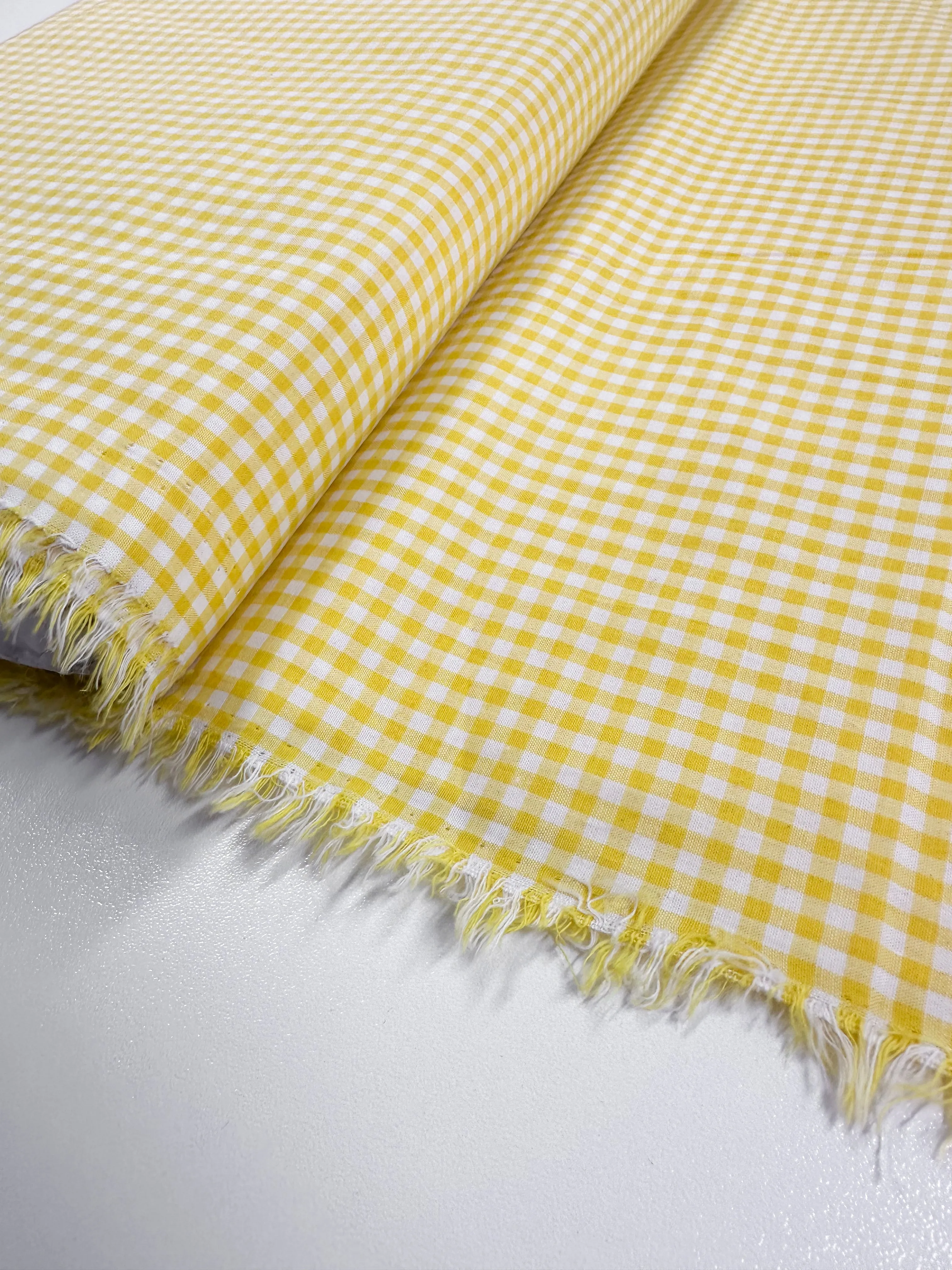 Cotton Gingham Mini - Buttercup - 112cm