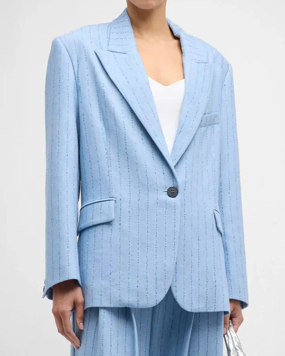 Dust Blue Oversized Blazer