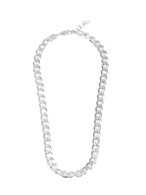 Flat Curb Chain in Silver