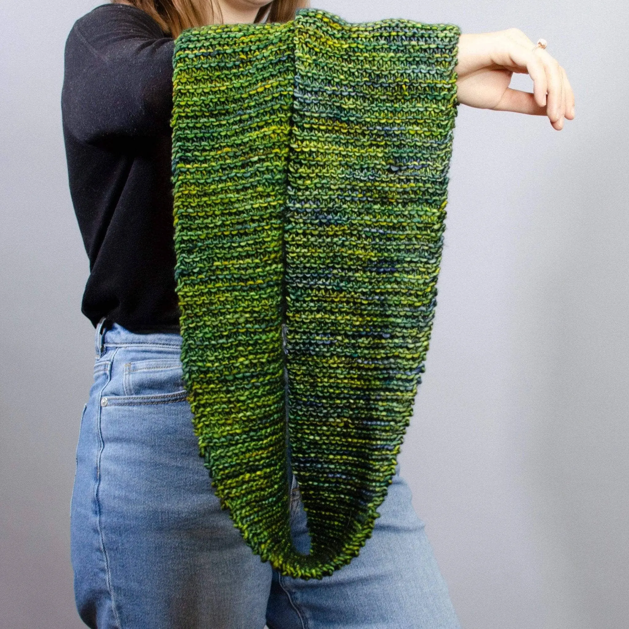 Green Goddess Infinity Scarf Knit Pattern