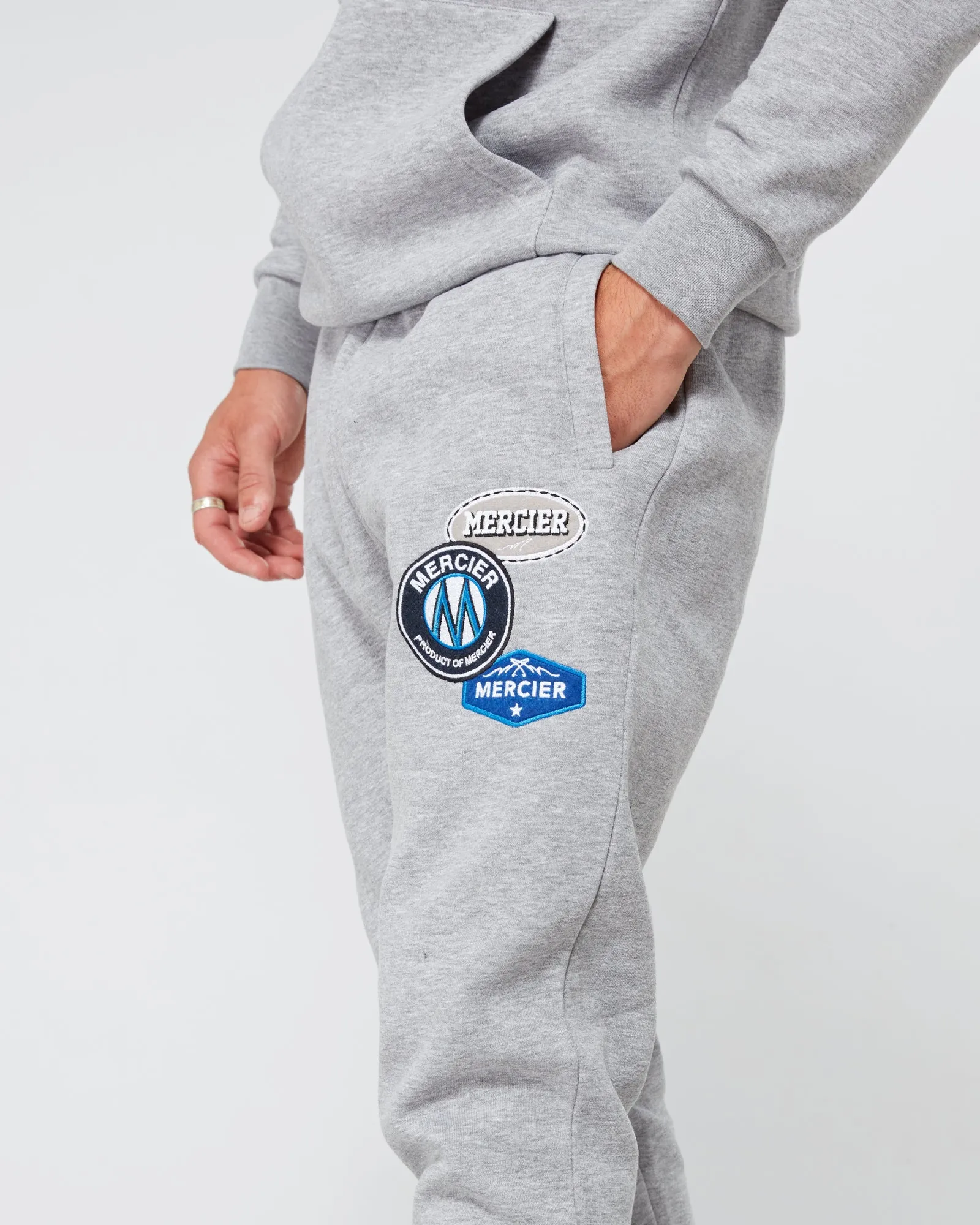 Grey Marl OG Badge Joggers