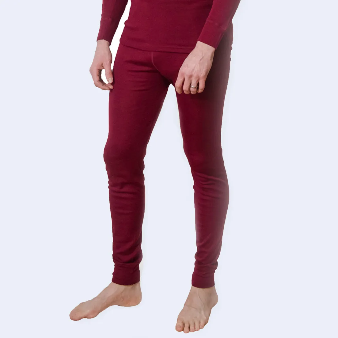 HOCOSA Organic Wool/Silk Long-Underwear Pants for Men or Women, Colors