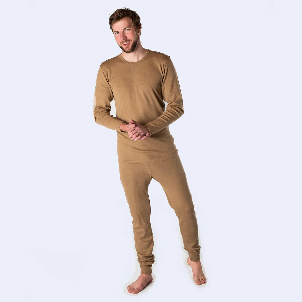 HOCOSA Organic Wool/Silk Long-Underwear Pants for Men or Women, Colors