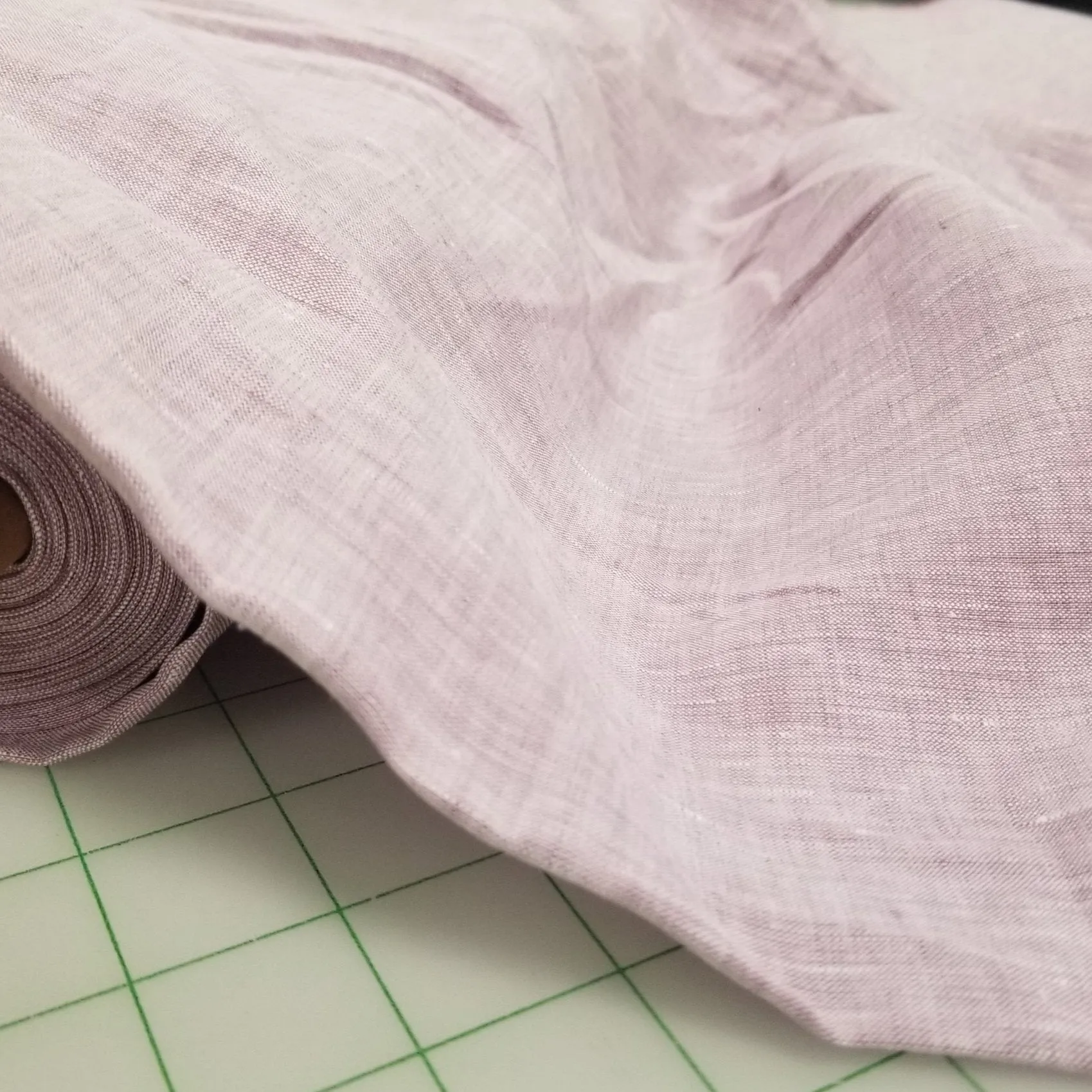 Irish Pure Linen Spence Bryson Mauve Two Tone Woven 142 GSM- by the yard