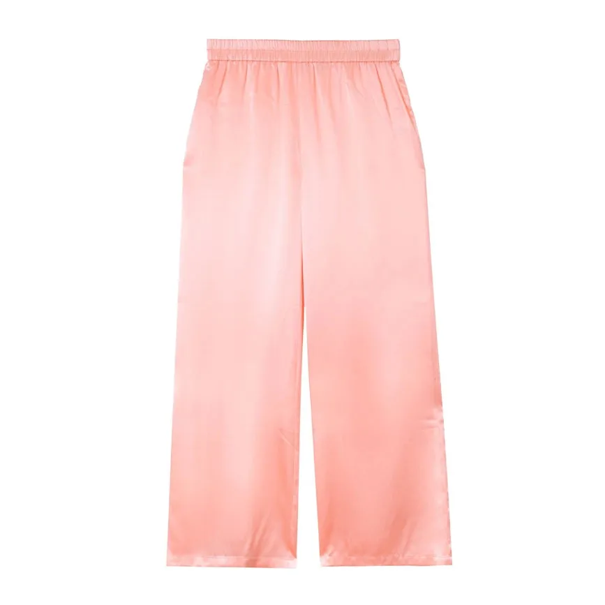 Jane Silk Pants Peach