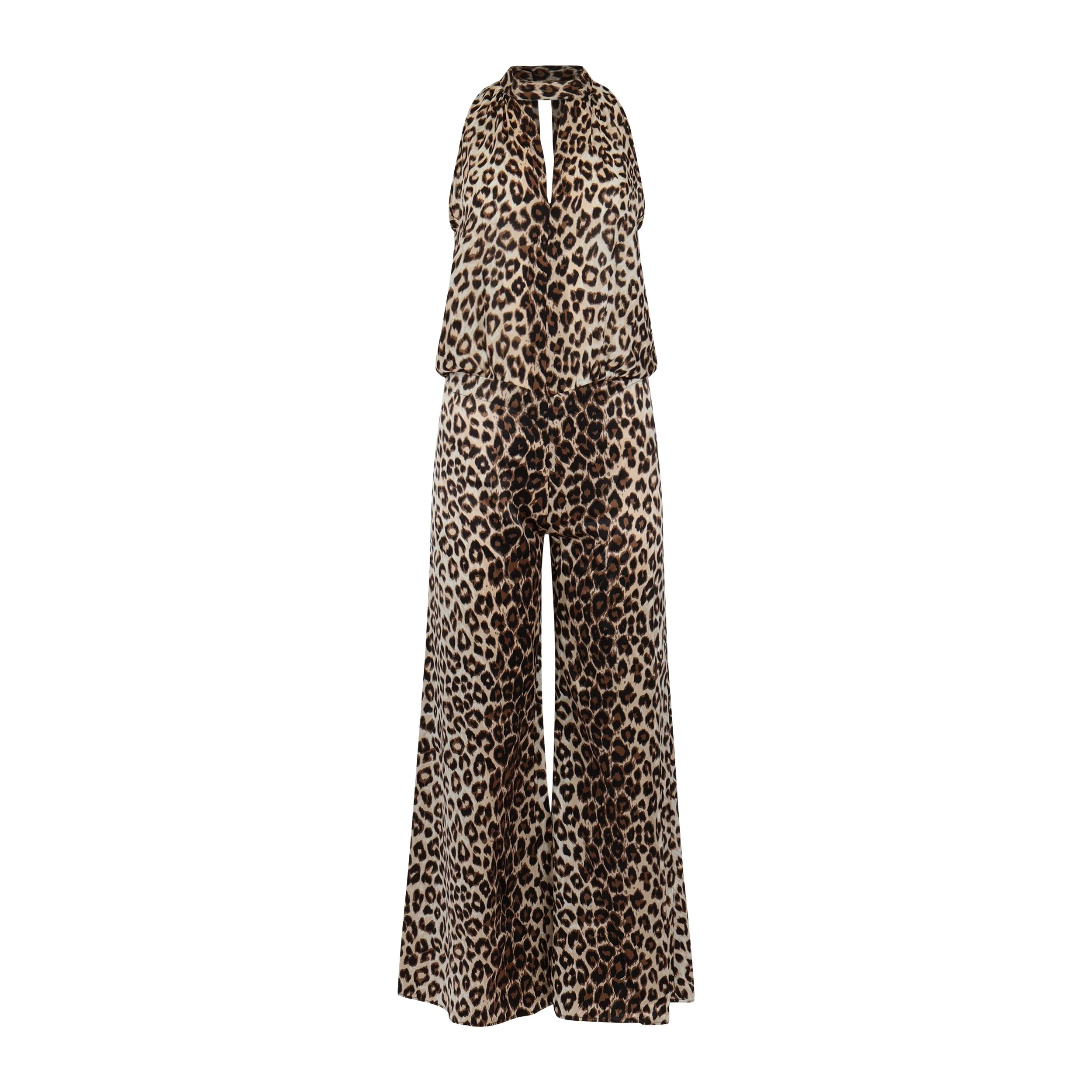 Lanana silk Jumpsuit Leopard