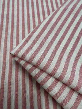 Linen Cotton - Pink Stripe - 145cm