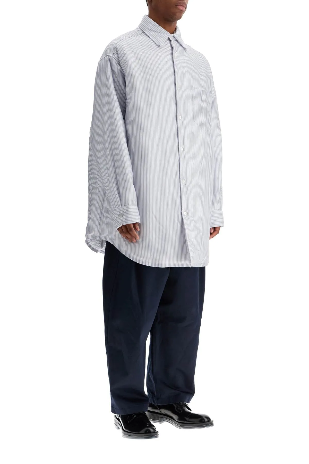 Maison Margiela Striped Padded Overshirt With