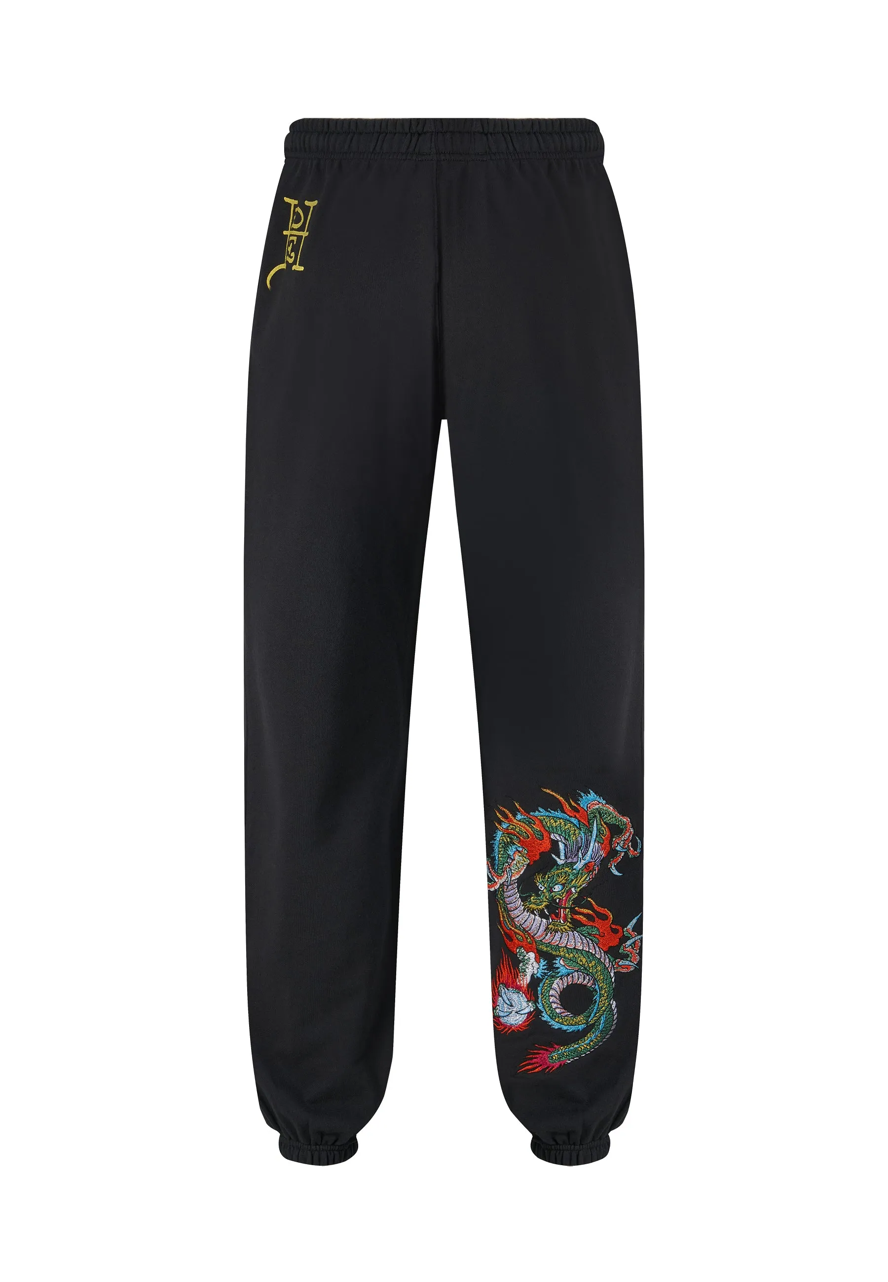 Mens Back-Dragon Sweat Jogger - Black