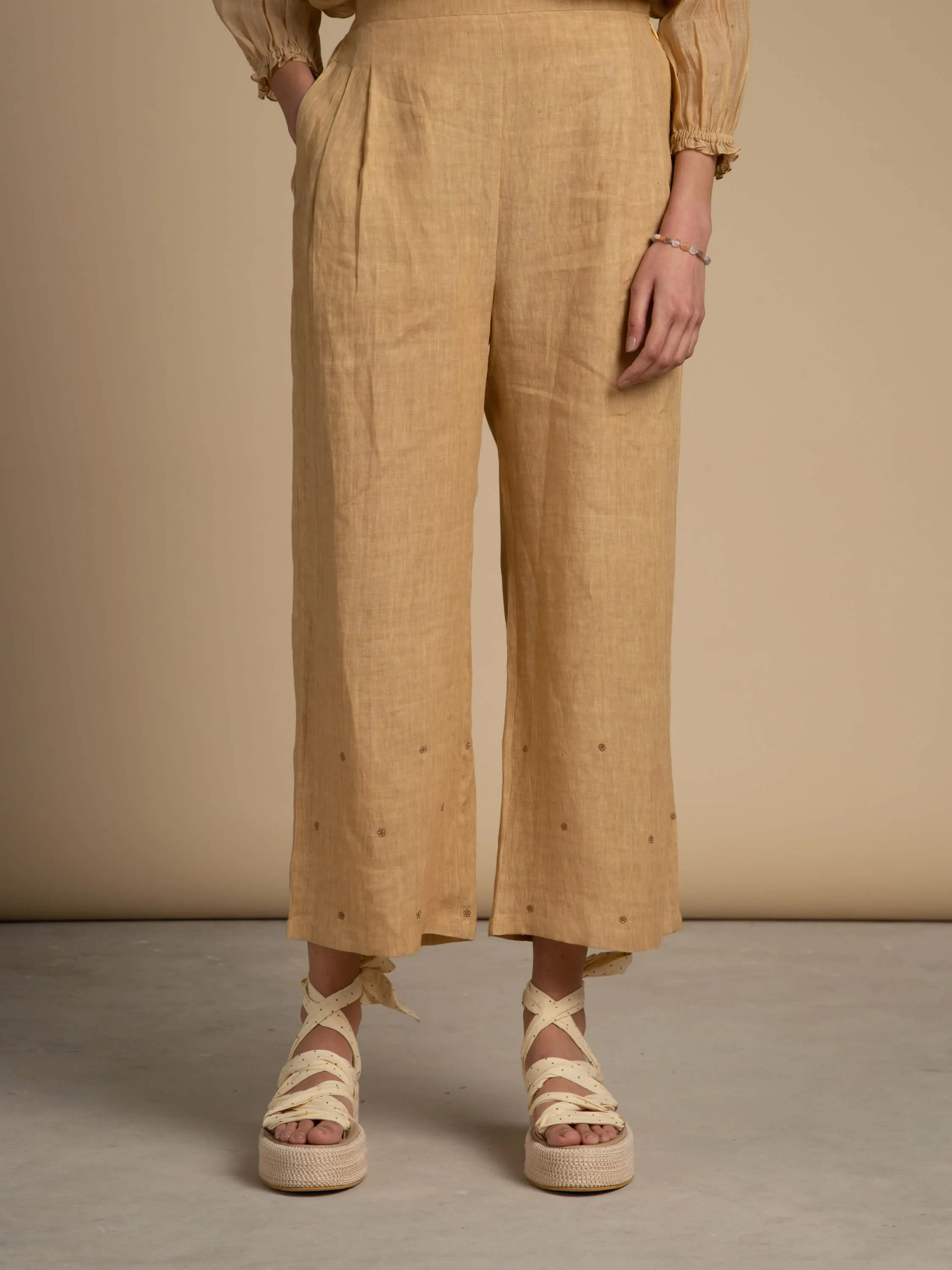 Milk Tea Linen Pants