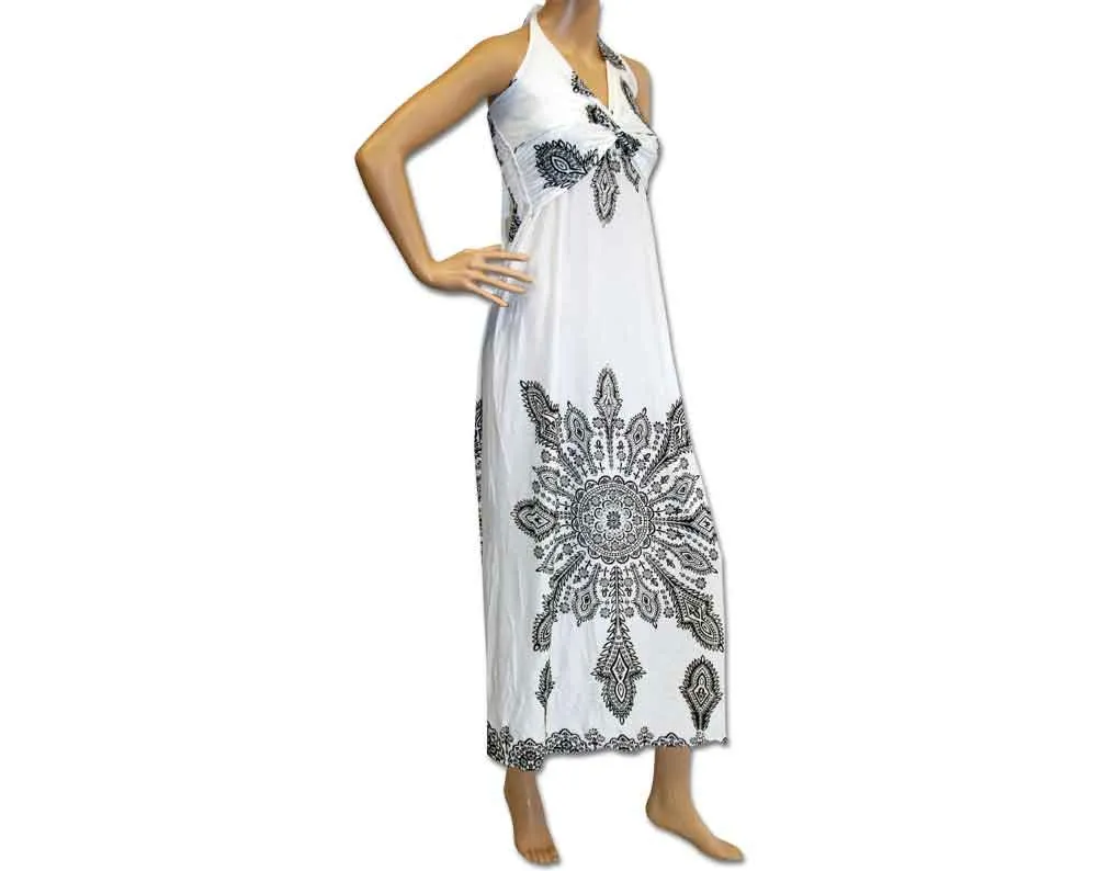 Paisley Print Long Sundresses Maxi Dresses