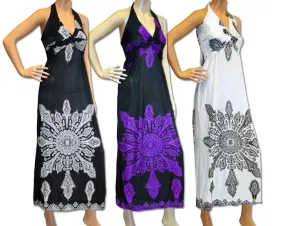 Paisley Print Long Sundresses Maxi Dresses