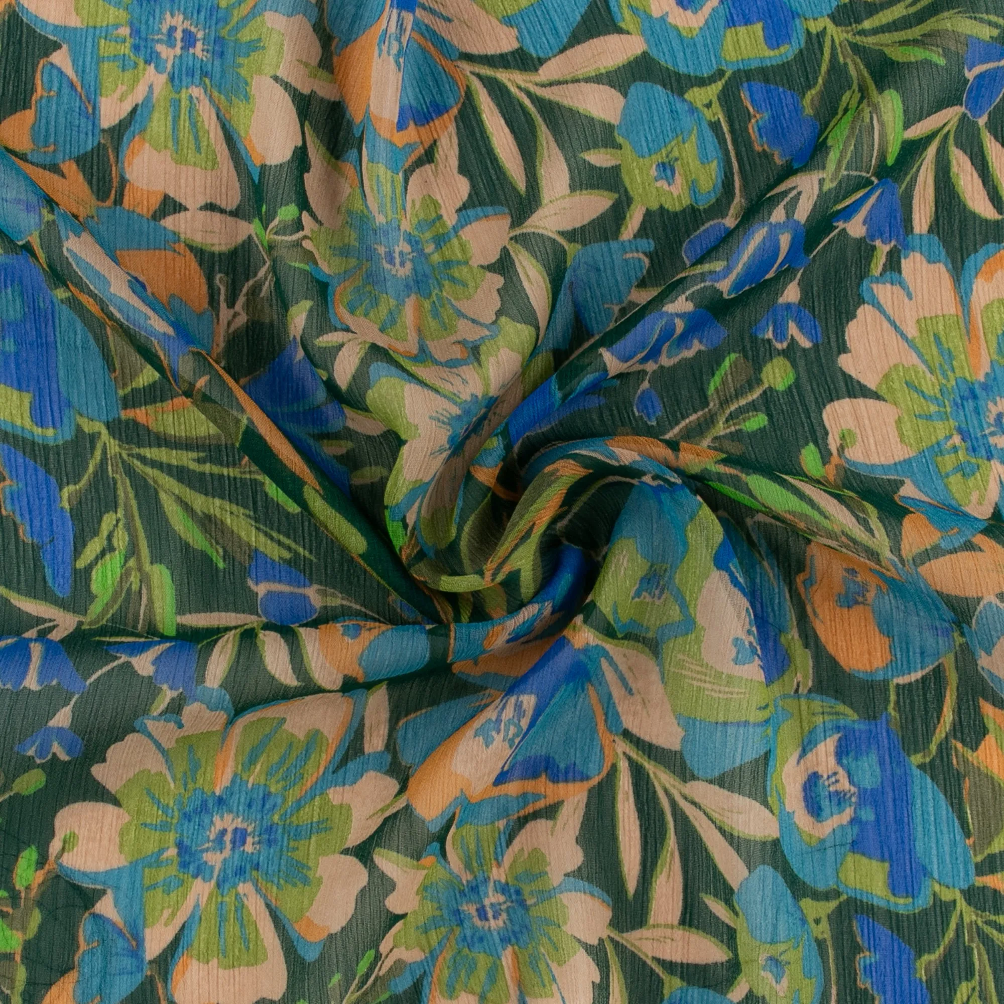 Printed Chiffon - AMANDA - Poppy - Green