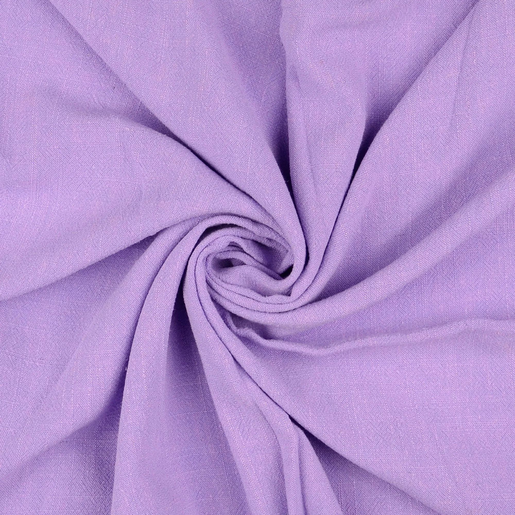 REMNANT 0.43 Metres - Flow Lilac Viscose Linen Blend Dress Fabric