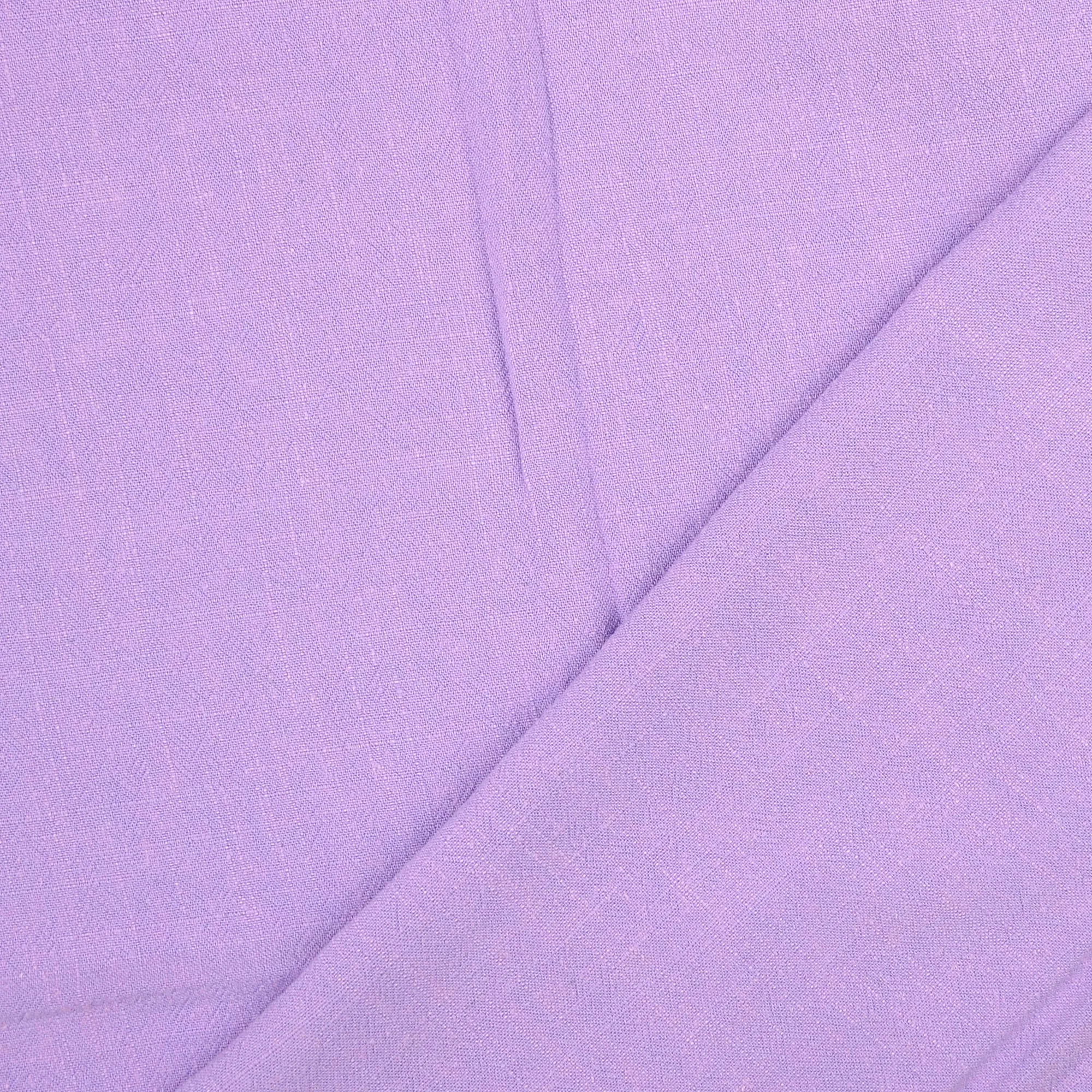 REMNANT 0.43 Metres - Flow Lilac Viscose Linen Blend Dress Fabric