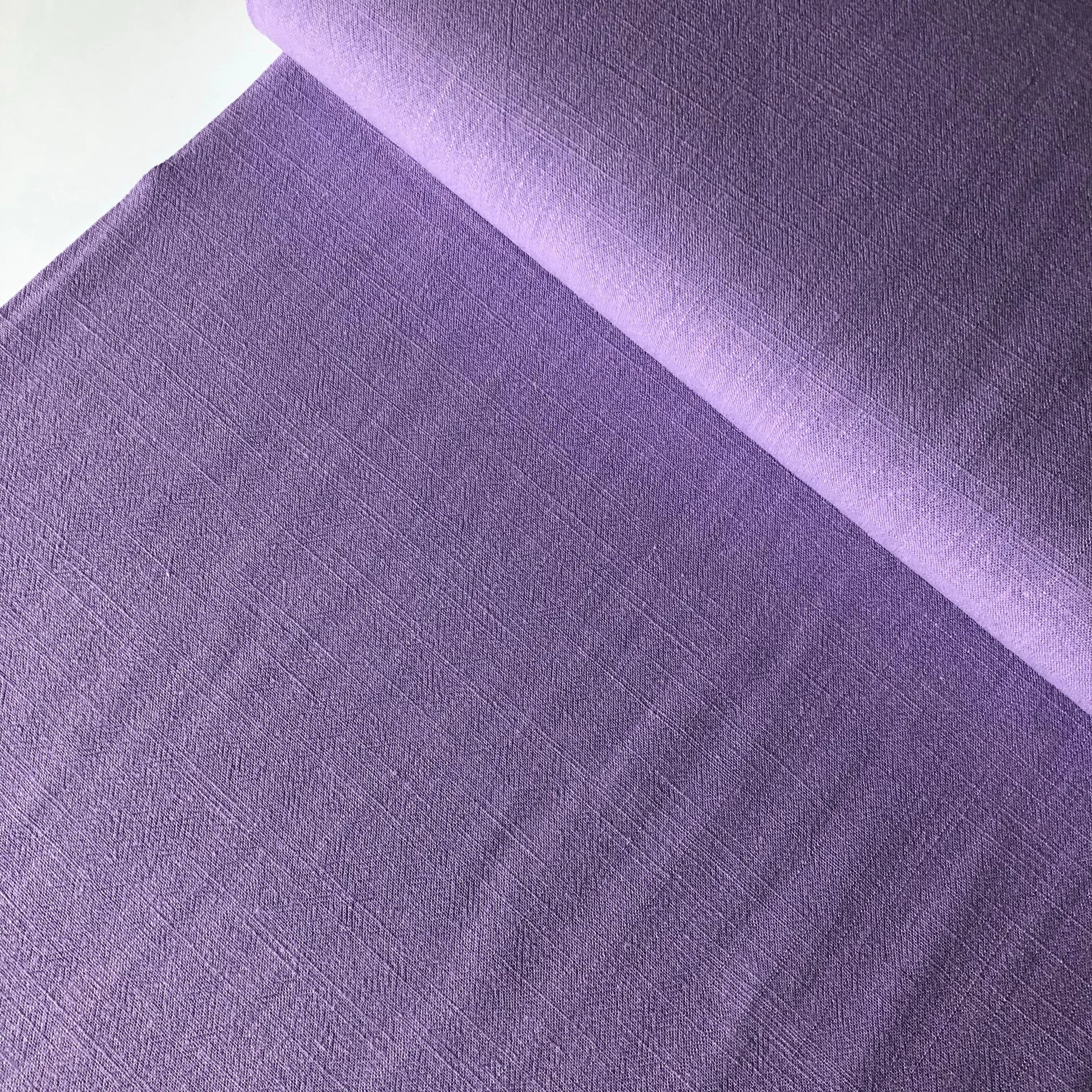 REMNANT 0.43 Metres - Flow Lilac Viscose Linen Blend Dress Fabric