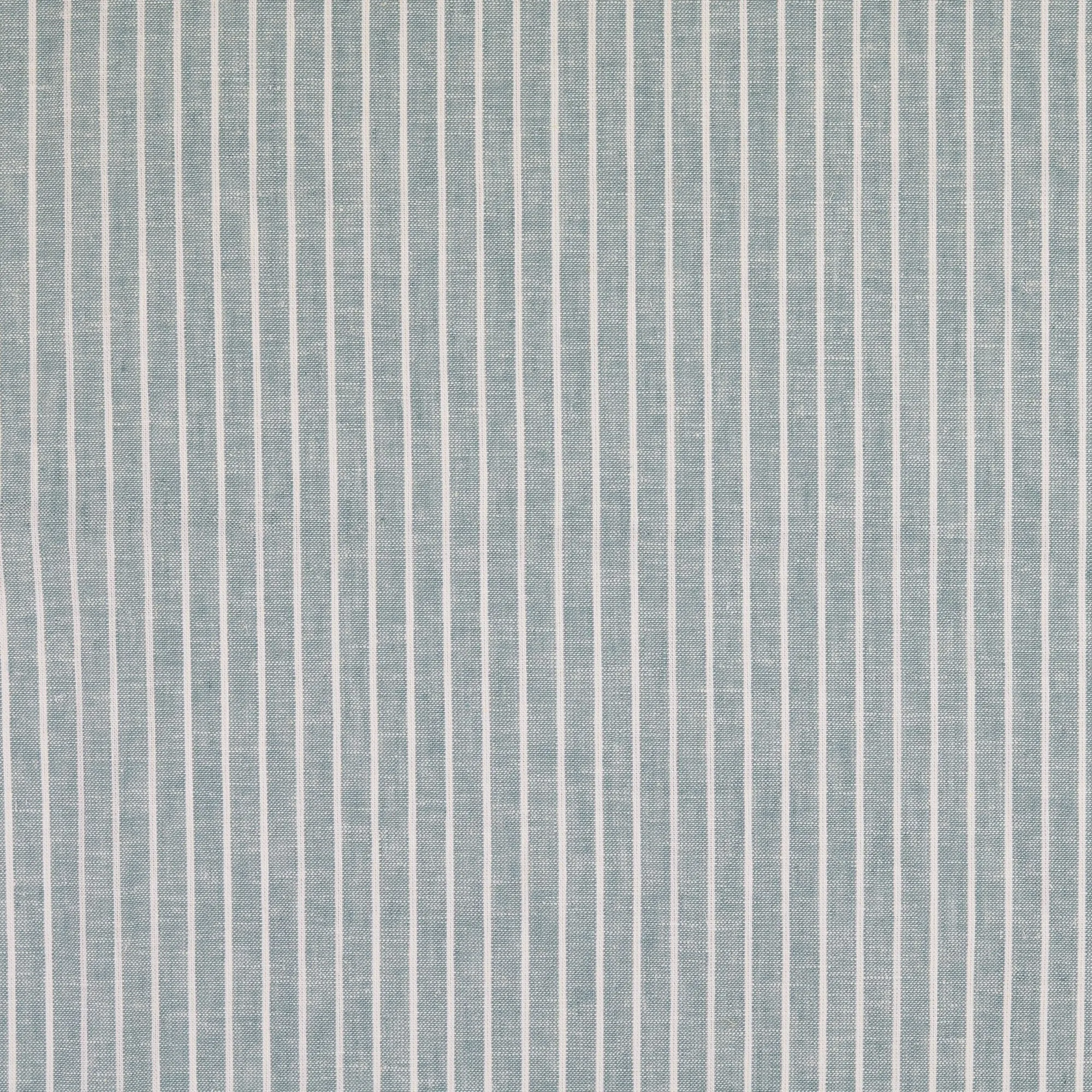 REMNANT 0.70 Metre - Stripe Sage Green Linen Cotton Fabric.