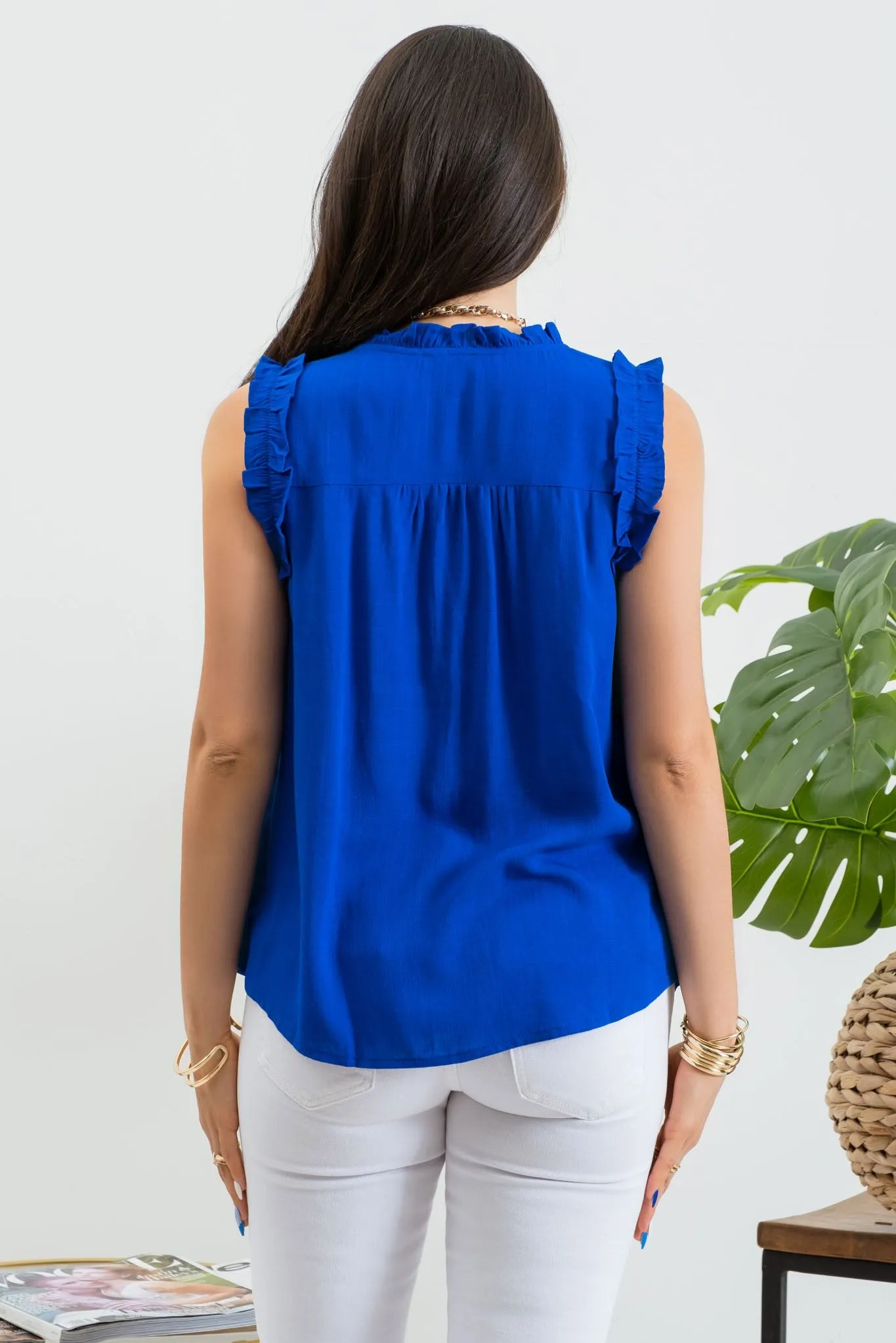 Ruched Sleeveless Top