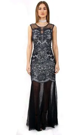 Sequin Embellished Fishtail Prom Evening Dress