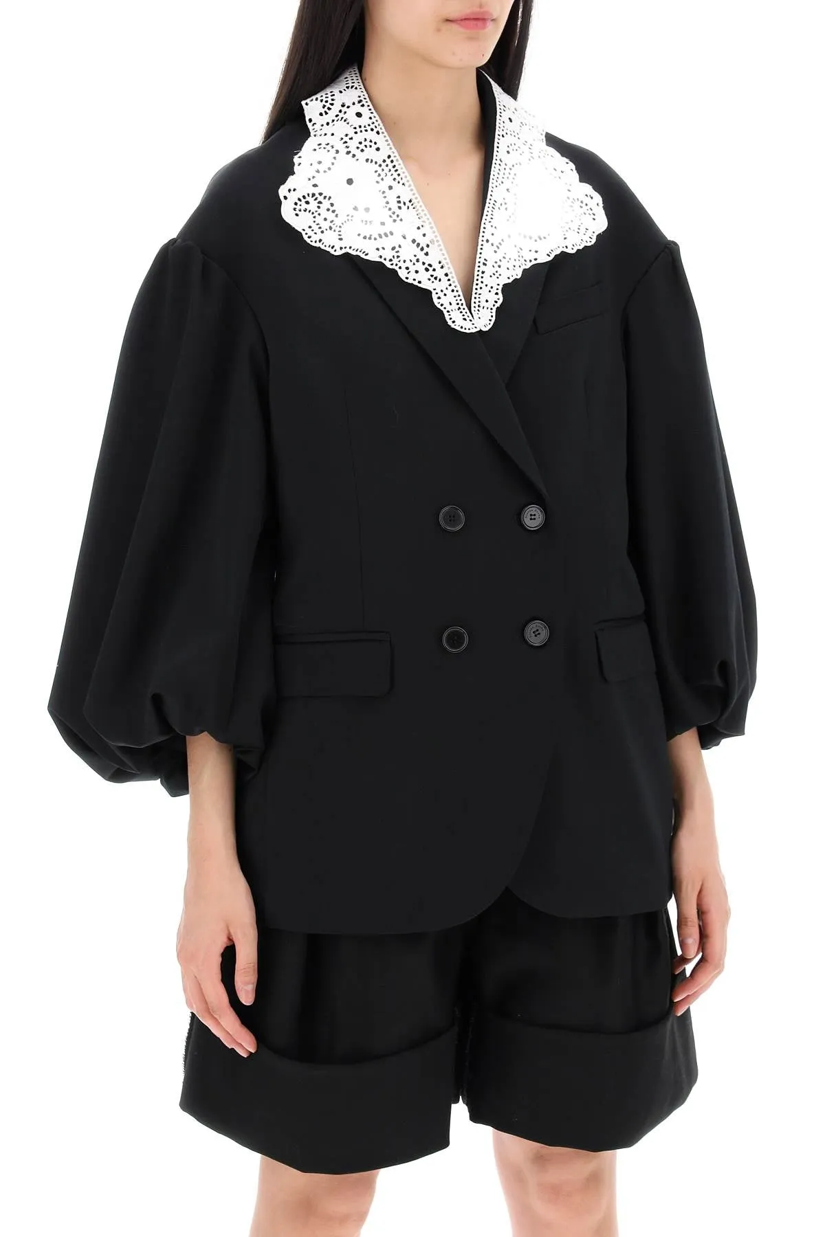 Simone Rocha Oversized Blazer With Lace