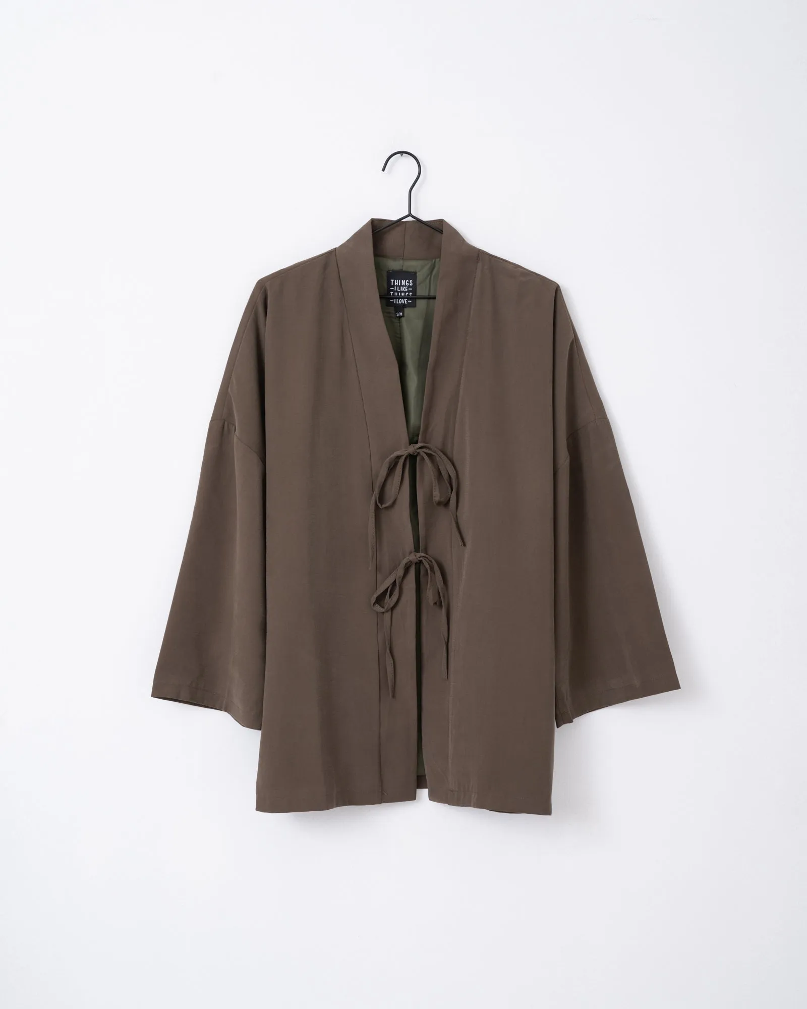 TILTIL Tencel Claire Kimono Army Green